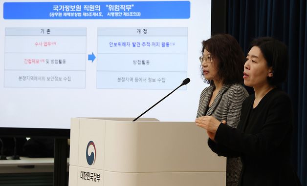 인사혁신처, 국가정보원 직원 '위험직무' 공무원 재해보상법 시행령 개정