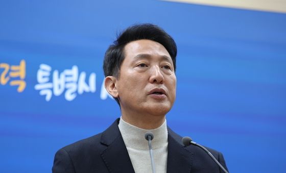 공천 신청 관련 입장 밝히는 오세훈 서울시장