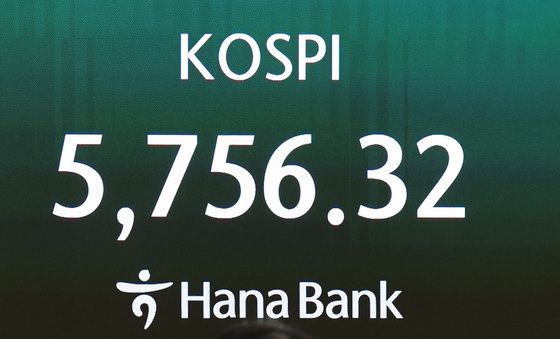 코스피 5700선 '털썩'