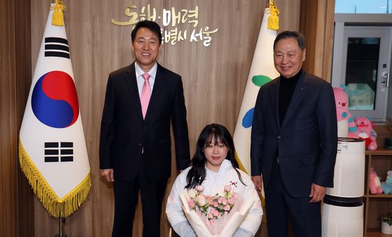 오세훈, 선수단과 함께한 오찬 자리