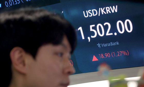 치솟는 환율, 1500 재돌파