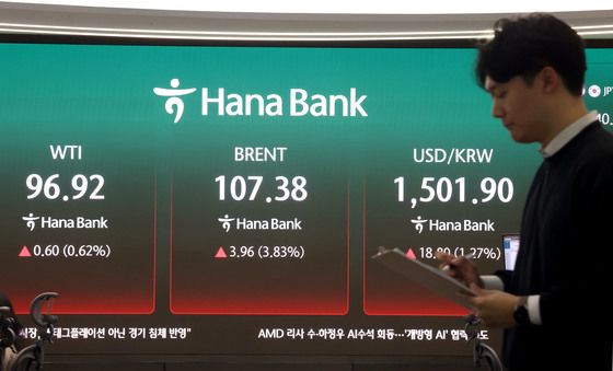 국제유가 급등에 환율 1500원대로