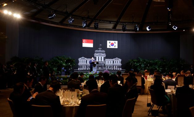 한·싱가포르 국빈만찬 참석한 이재명 대통령