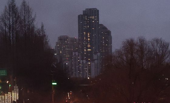 도심서 달집태우기