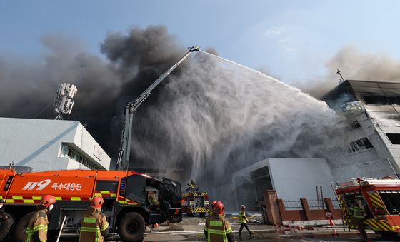 국가소방동원령 내려진 대전 공장 화재