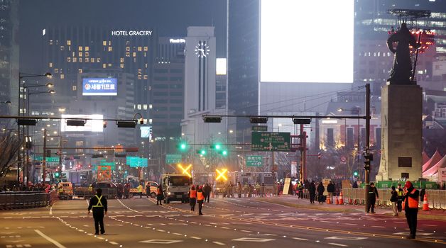 BTS 공연전야, 텅 빈 세종대로