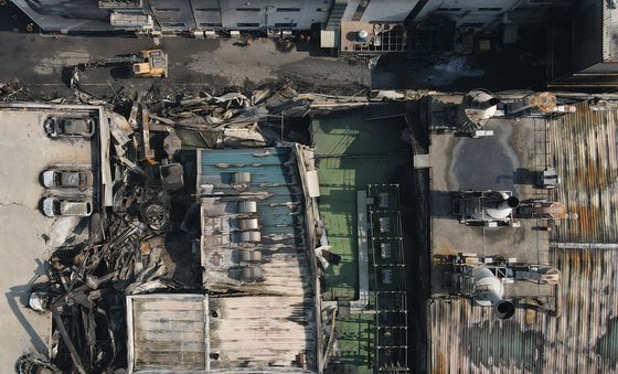 처참한 화재 현장