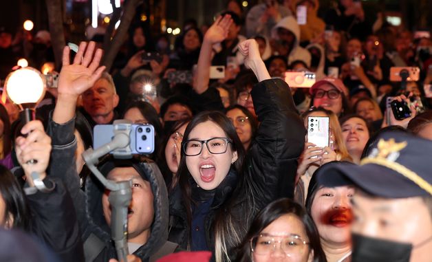BTS 공연에 환호하는 아미들
