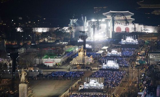 광화문광장에서 열리는 BTS 컴백 공연