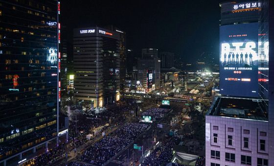 광화문광장 달군 BTS의 귀환