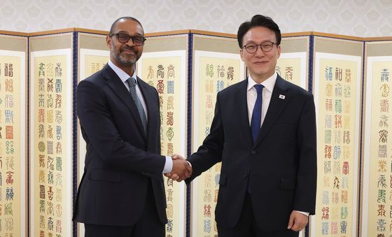 김민석 국무총리, 마이클 해리스 뉴욕증권거래소 부회장 접견