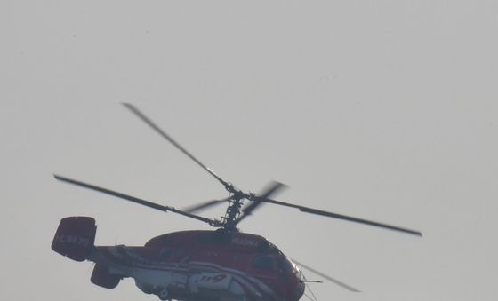 불에 탄 영덕 풍력발전기 타워