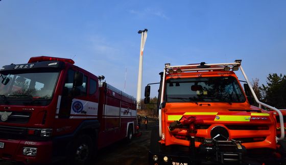 영덕풍력발전기 화재 현장