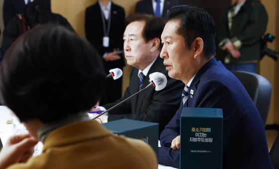 중소기업 만난 정청래 민주당 대표