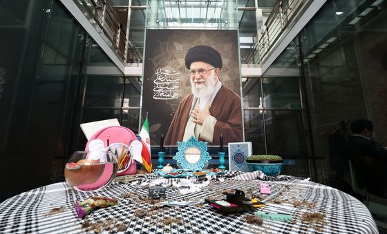 주한이란대사관에서 열린 미국 비판 전시