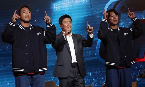 팀 세리머니하는 롯데 자이언츠