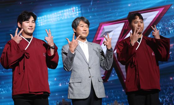 팀 세리머니하는 키움 히어로즈