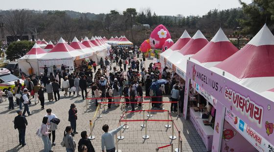 관광객 발길 이어지는 논산딸기축제