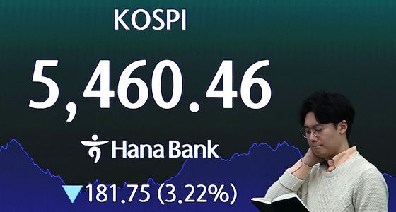 5400대로 밀려난 코스피