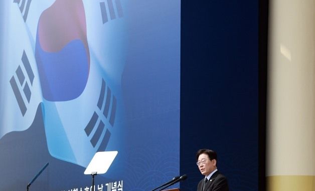 제11회 서해수호의 날 기념사하는 이재명 대통령