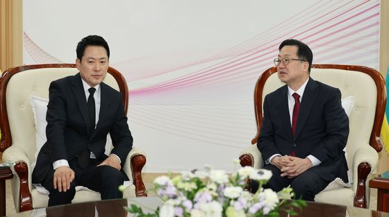 이장우 대전시장과 만난 장동혁 대표