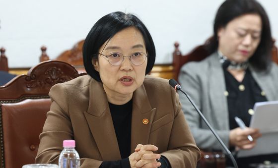 업무 협약식 발언하는 한성숙 장관