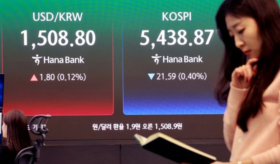 상승하는 환율 '1500원'대 거래