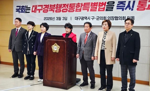 대구 구·군의회의장협 'TK통합법 통과 촉구'