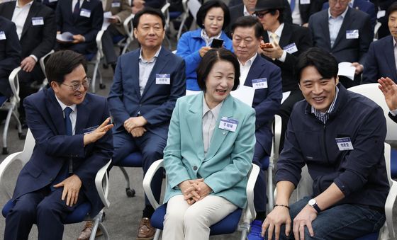 화기애애한 민주당 경기지사 경선 후보들