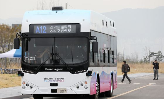 부산 에코델타시티 자율주행버스 운행 개시