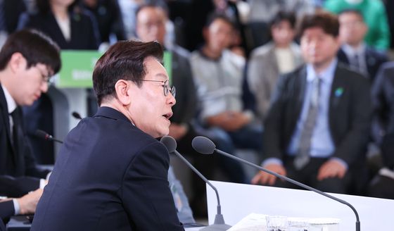 제주 타운홀미팅 간담회 발언하는 이재명 대통령