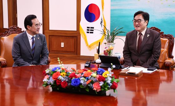 우원식 국회의장, 박홍근 기획예산처 장관 접견