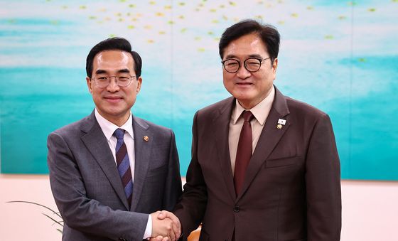 우원식 국회의장, 박홍근 기획예산처 장관 접견