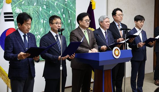 초당적 개헌추진을 위한 제정당 원내대표 기자회견