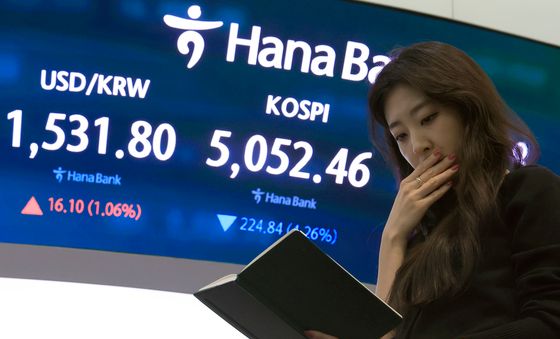 5100선 무너진 코스피, 환율은 1530원대까지