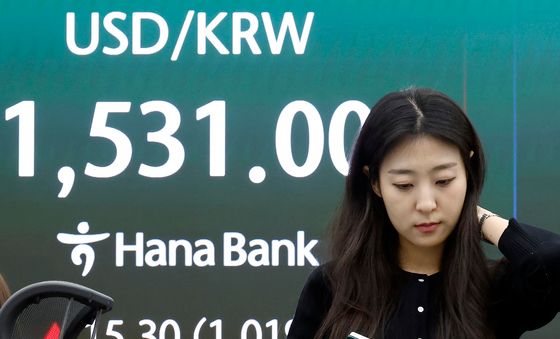 달러·원 환율, 금융위기 후 처음으로 1530원대 돌파