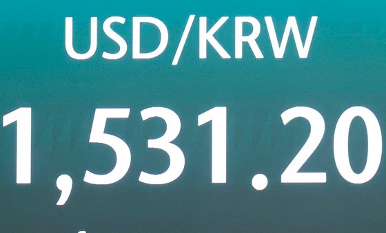 달러·원 환율, 금융위기 후 처음으로 1530원대 돌파