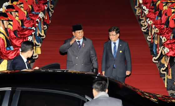 방한한 프라보워 인도네시아 대통령