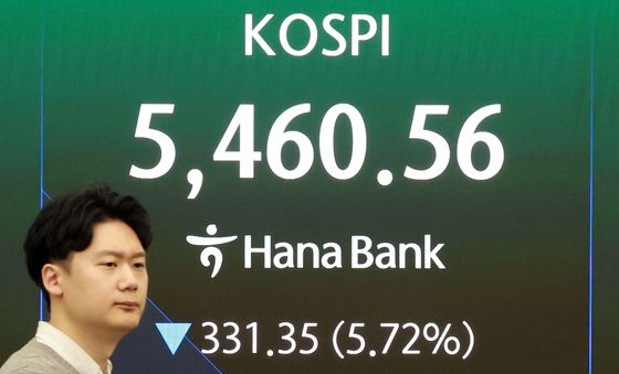 코스피 하락세 출발 '매도사이드카 발동'