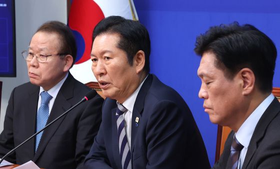 정청래 대표, 공천관리위원장 연석회의