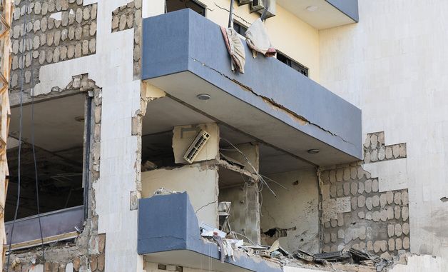 [포토] 이스라엘 공격에 파손된 레바논의 건물