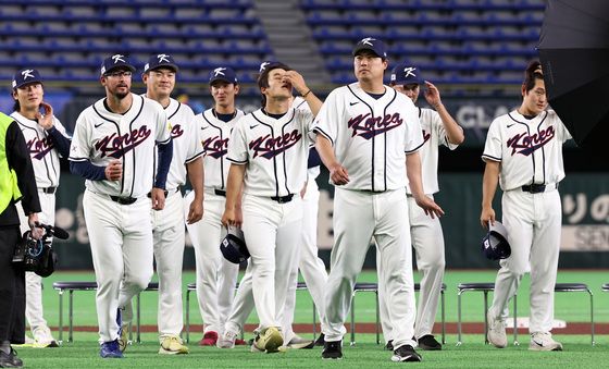 기념촬영 마친 WBC 투수진
