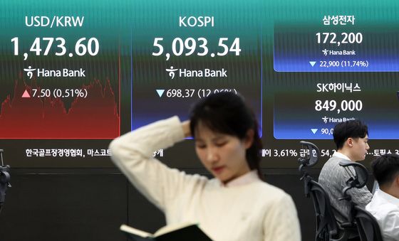 급락한 코스피, 역대 최대 낙폭