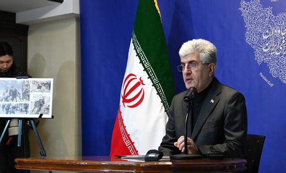 입장 발표하는 주한 이란 대사