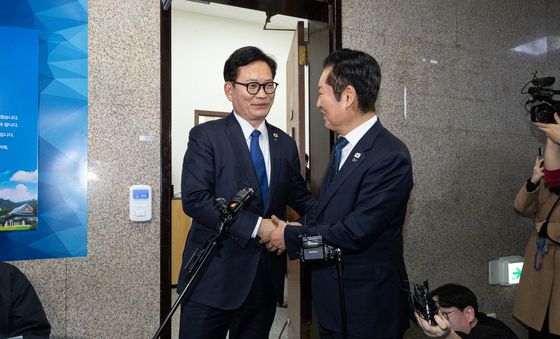 송영길 전 대표 배웅하는 정청래