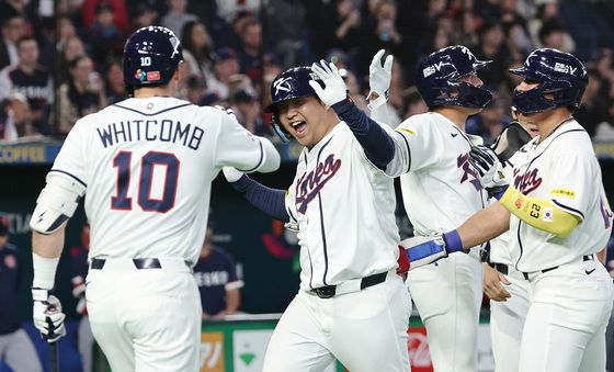 문보경, 첫타석 만루홈런