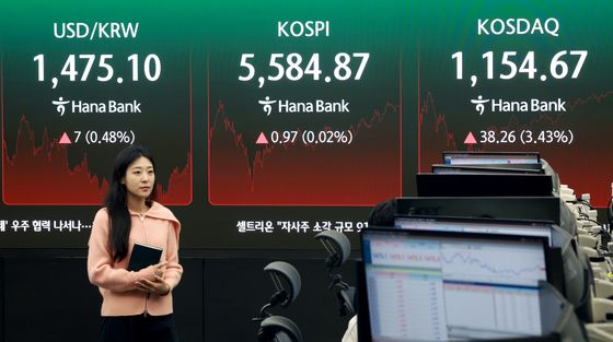 상승 장마감한 코스피와 코스닥