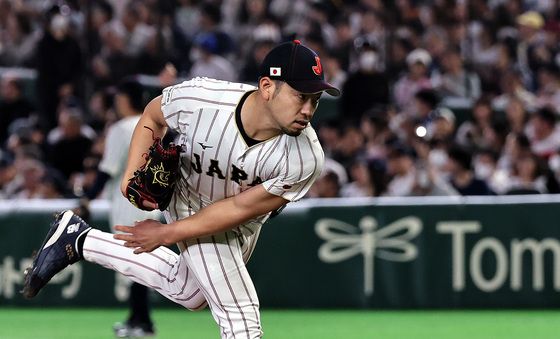 일본 선발로 나선 기쿠치 유세이