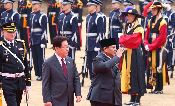 프라보워 수비안토 인도네시아 대통령 공식 환영식