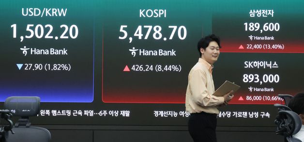 삼성전자 13% 상승 SK하이닉스 10% 상승